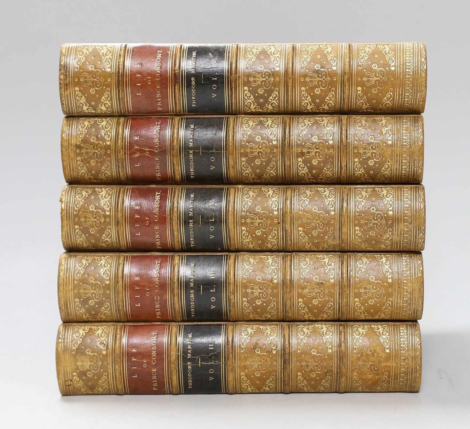 Theodore, Martin - Life of the Prince Consort, 5 vols, full calf, publ. 1879, Smith & Elder